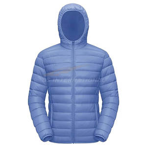 Veste matelassée personnalisable pour hommes, manteau d'hiver à capuche coupe-vent, léger et chaud, vente en gros OEM de marque privée - Product Image 1