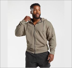 IOTA SPORTS mejor calidad gimnasio algodón polar Zip UP sudaderas con capucha al por mayor deportes polar personalizado entrenamiento Zip Up sudaderas con capucha y sudaderas hombres - Product Image 1