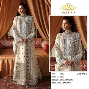 Venta al por mayor de ropa de proveedor indio de exportación paquistaní bordado pesado Salwar Kameez conjunto de traje para la venta a los mejores precios - Product Image 3