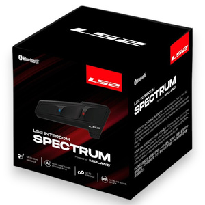 Intercomunicador Midland LS2 Spectrum para Interfono de Motocicleta - Plástico Negro para Reequipamiento/Actualización - Product Image 2