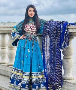 Nouvelle arrivée 2025 Robe longue en mousseline de soie brodée de style afghan pour filles Vente en gros Vêtements ethniques traditionnels - Product Image 4