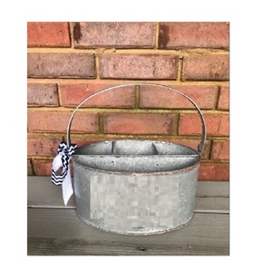 Herramienta galvanizada de forma redonda clásica Caddy Metal con diseño elegante perfecto para utensilios de cocina domésticos y uso de almacenamiento de vajilla - Product Image 4