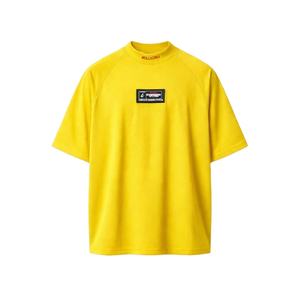 T-shirts pour hommes 100% coton, logo personnalisé, haute qualité, coupe oversize, épaules tombantes, t-shirts épais 250GSM, t-shirt jaune pour hommes - Product Image 1