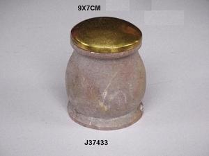 Contenedor de vela de aluminio de piedra de alta calidad, recipiente de vela con tapa de Metal en todos los colores, tarro de vela para decoración de tarro de mármol de cera - Product Image 5