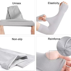 Manchettes en soie glacée pour l'été, protection solaire, manchettes en soie pour femmes, conduite, trou pour le pouce, protection solaire, sports de plein air, manchettes pour les bras - Product Image 4