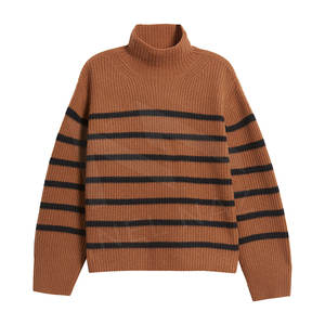 Pull en laine/acrylique uni décontracté pour femme – Tricot respirant automne-hiver – Vente en gros populaire pour femmes - Product Image 1