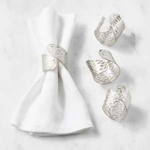 Elegant Stainless Steel Napkin Rings with Delicate Etching & Perfect for Enhancing Your <b>Table</b> Decor for Special <b>Occasions</b> - Product Image 1
