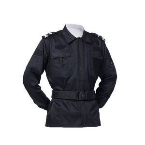 Uniformes de garde de sécurité de conception de haute qualité avec col montant/Uniforme de sécurité boutonné à manches courtes à quantité minimale de commande bas 2024 pour hommes - Product Image 2