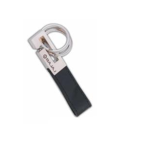 Fourniture directe d'usine porte-clés en cuir de qualité supérieure porte-clés avec logo personnalisé fabricant indien exportateur matériau métallique durable - Product Image 1