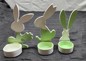 Supports de bougies en aluminium faits à la main pour la décoration de la maison en métal uni blanc et coloré pour Noël - Product Image 5