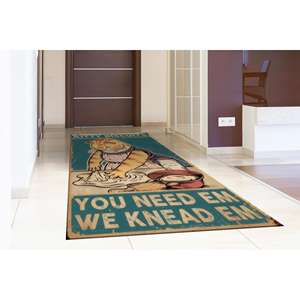 Tapis imprimé - Tapis de cuisine unique motif biscuits pour chatons, paillasson moderne pour chef, tapis gobelin - Product Image 2