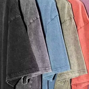 Camiseta Vintage Lavada Personalizada al por Mayor para Hombre, de Alta Calidad, 100% Algodón Ecológico, Transpirable, de 220g, Corte Regular - Product Image 2