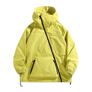 Veste de course INTERKNIT INTERNATIONAL pour homme – Nouvelle collection automne-printemps, imperméable, coupe-vent, à capuche, motif dessin animé et lettres, pour l'extérieur - Product Image 1