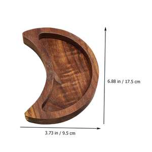 Plateau en bois en forme de demi-lune, tailles personnalisées, plateau de rangement en bois, best-seller, durable, écologique, plateau de service décoratif pour la maison et la cuisine - Product Image 4