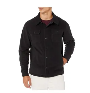 Custom ized Pattern Shirt Jacken Herren Herbst und Winter Casual Warm Fleece Langarm Jacke Unisex Tops Loose Brand Coat