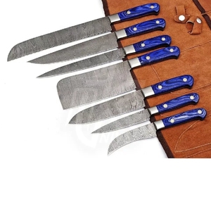 Venta al por mayor pedidos a granel personalizados OEM ODM servicio profesional Damasco acero cocina Chef cuchillo conjunto para la venta de Chef cuchillo conjunto - Product Image 3