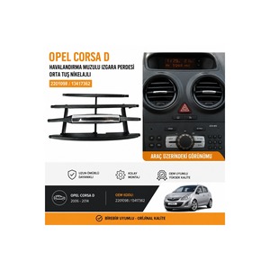 Grille de ventilation chromée puissante avec bouton central pour Opel Corsa D 2006-2014 – Cache-ventilations et persiennes - Product Image 2