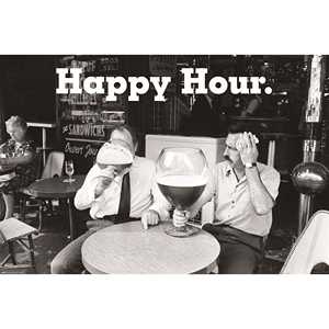 Affiche moderne Happy Hour pour décoration murale - Product Image 1