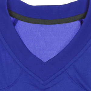 Maillot de football américain personnalisé bleu et jaune, uniforme d'équipe, col en V, manches courtes, maille respirante, vêtements de sport personnalisés pour le jeu - Product Image 3