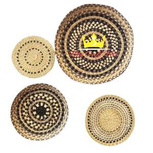 Décoration murale de salon, décoration bohème, suspension, plaque murale tissée à la main, suspension murale en jonc de mer, Art roi artisanat - Product Image 3