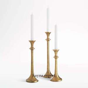 เชิงเทียนทรงกระบอกโลหะตกแต่งบ้านสีทอง งานแฮนด์เมด ขายดี ดีไซน์ใหม่ล่าสุดจาก Kayna Export - Product Image 2