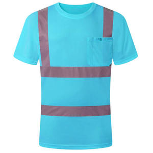 Camiseta de Seguridad de Trabajo de Manga Corta para Hombre, Transpirable, Reflectante, para Exteriores, Ideal para la Construcción - Product Image 1