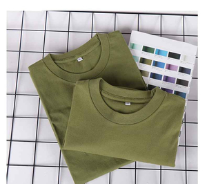 Camiseta para hombre y manga corta Oversize 100% algodón Camiseta para hombre con variedad de colores - Product Image 5