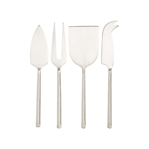 Juego de queso de acero inoxidable dorado hecho a mano con mango de hoja de bambú, mesa pulida con espejo, diseño único y artesanía - Product Image 6