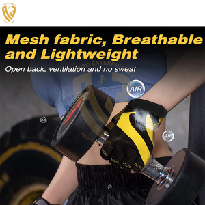Gants d'entraînement en cuir respirant à demi-doigts pour la musculation, l'exercice, le fitness et les sports – Service OEM disponible - Product Image 4