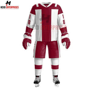 Maillots et pantalons de hockey sur glace unisexes de qualité supérieure fabriqués en usine en gros ensembles d'uniformes de hockey sur glace - Product Image 6