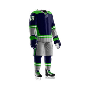Conjunto de Uniforme de Hockey sobre Hielo Personalizado con Jersey, Calcetines y Pantalones para Equipos y Clubes, Fabricante OEM - Product Image 3