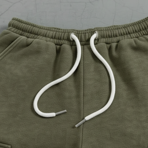 OEM personalizado parche desgastado bordado Logo lavado ácido Vintage invierno 100% algodón pulóver Sudadera con capucha acampanada sudaderas pantalones de peso pesado - Product Image 4