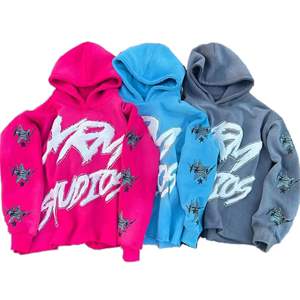 Personalizado al por mayor en blanco Zip up Hoodies Unisex Pullover de alta calidad para hombre de gran tamaño Fleece Acid Wash Hoodie - Product Image 2