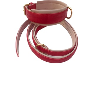 Collier de chien en cuir de luxe de qualité supérieure avec laisse rembourrée doux confortable sur mesure accessoire durable pour animaux de compagnie en gros disponible - Product Image 6