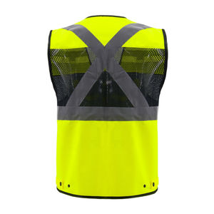 Venta al por mayor de logotipo personalizado Hi Vis en stock chaleco de seguridad personalizado de alta visibilidad Unisex de alta reflectante de seguridad ropa de trabajo chaleco - Product Image 3