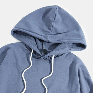 Sweat-shirt gris athlétique pour homme Léger 100% coton Coupe décontractée Logo personnalisé Cordon de serrage Vêtements d'hiver - Product Image 3