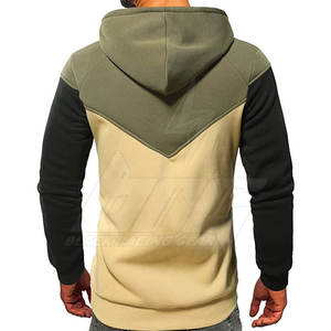 Ropa de calle de alta calidad, sudaderas con capucha para hombre, sudaderas con capucha de Color de contraste de gran tamaño para hombre, sudaderas con cremallera completa para hombre - Product Image 2