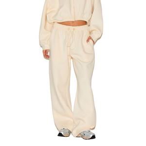 ชุดวอร์มแบบสวมศีรษะสวมใส่สบายสำหรับผู้หญิงเสื้อครอปแขนยาว + กางเกงขายาวชุดใส่เล่นชุดลำลองสำหรับผู้หญิง - Product Image 4