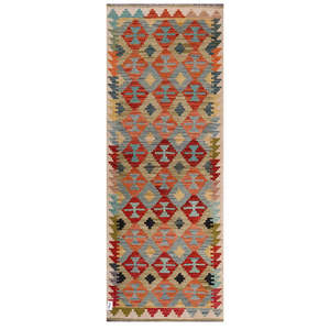 พรมกิลิมไมมาณา อัฟกานิสถาน ขนาด 209 x 79 ซม. ชุดพรมทอมือแบบดั้งเดิม - Product Image 1