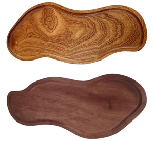 Assiette de service en bois de la plus grande qualité, design admirable, en forme de feuille, chocolats, snacks, plateau de service pour la maison, le restaurant - Product Image 5