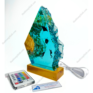 Vente en gros de nouvelles veilleuses océaniques en haute mer en bois écologique et résine époxy produit de haute qualité fabriqué au Vietnam - Product Image 6