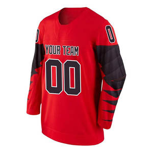 Camiseta de Hockey sobre Hielo Totalmente Personalizable con Nombre, Número, Logotipo, Tejido de Malla de Alta Resistencia y Sublimación de Color Duradera - Product Image 1