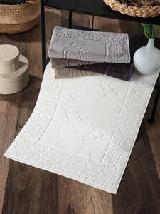 พรมเช็ดเท้าผ้าแจ็คการ์ดเทอร์รี่สำหรับอาบน้ำขนาด50*70ซม. ผ้าฝ้ายเนื้อนุ่มสองชั้นดูดซับได้สูง700มีสีตามเทรนด์ดีไซน์เทอร์รี่ - Product Image 2