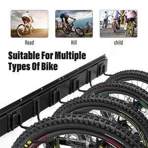 Soporte <span class=keywords><strong>de</strong></span> <span class=keywords><strong>Pared</strong></span> para 4 Bicicletas, 2 Cascos, Plegable, Ajustable, Soporte Vertical para Bicicletas, para el Hogar - Product Image 2