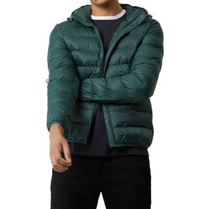 Wholesale Latest High Quality Men's <b>Puffer</b> <b>Jacket</b> Custom Printed Logo <b>Thin</b> Oversized Coated Winter <b>Jacket</b> with Stand Collar - Product Image 4