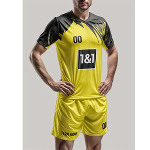 Uniforme de football de haute qualité nom et numéro personnalisés maillot adulte confortable respirant dissipation de la chaleur séchage rapide - Product Image 3