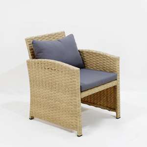 CH Factory- Modern Rattan Sectional <b>Sofa</b> with High-density <b>Foam</b> Cushions and Versatile Use - Product Image 4