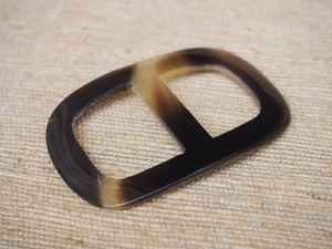 Anneau de foulard rectangulaire en corne de bœuf naturelle fait main de haute qualité avec des coins arrondis - Product Image 3