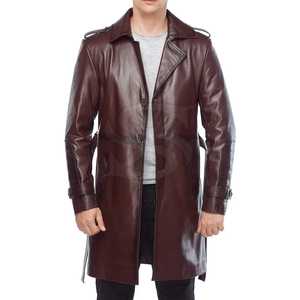 Mid-length Leather Men's Coat Winter Plus Fleece Large Lapel Suit Fur Coat Men - Product Image 6