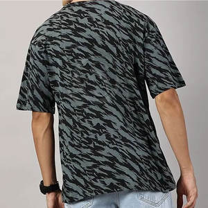 เสื้อยืดแขนสั้นทรงโอเวอร์ไซส์ ผ้าถัก 100% ผ้าฝ้าย ระบายอากาศได้ดี สำหรับผู้ชาย คอกลม ไหล่ตก - Product Image 6